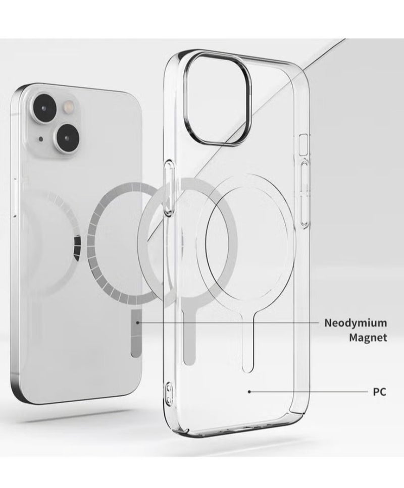 جراب مغناطيسي متوافق مع MagSafe لهاتف iPhone 16 Pro Max (6.9 بوصة)، غطاء شفاف ماص للصدمات مع ظهر مقاوم للخدش - Image 3